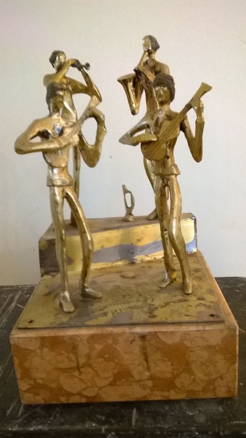  sculptures en acier et laiton Décoration