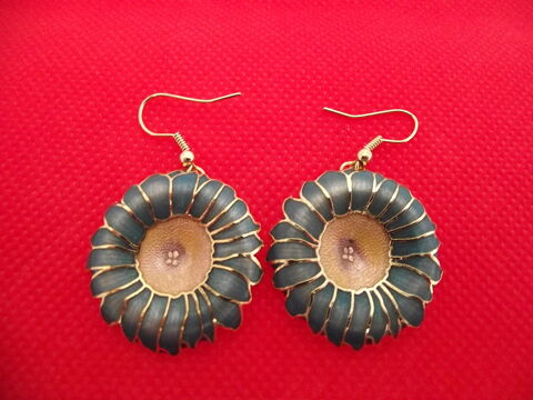 BOUCLES D'OREILLES EN EMAIL CLOISONNE AVEC CROCHETS 12 Neuilly-Plaisance (93)