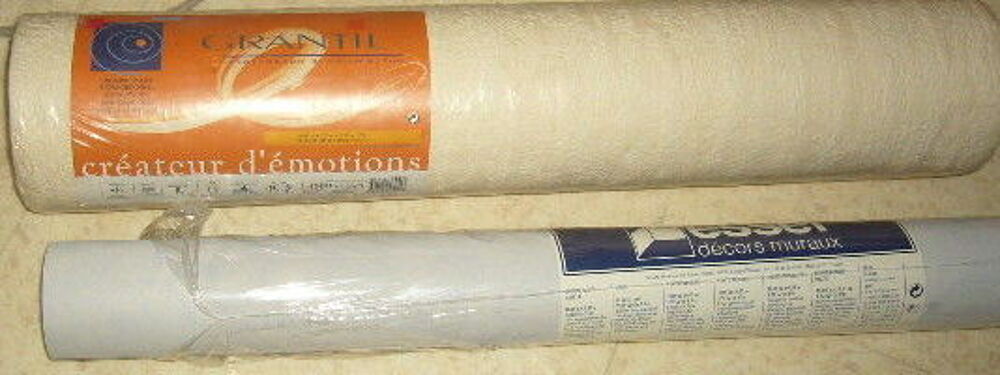 3 rouleaux papier vynil 10m X 0m53+1 rouleau cr&eacute;p&eacute; Dcoration