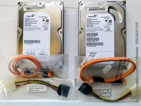 Lot 2 Disques Dur Seagate 320Go & 160Go Sata 3,5  + Câbles 12 Canet-en-Roussillon (66)