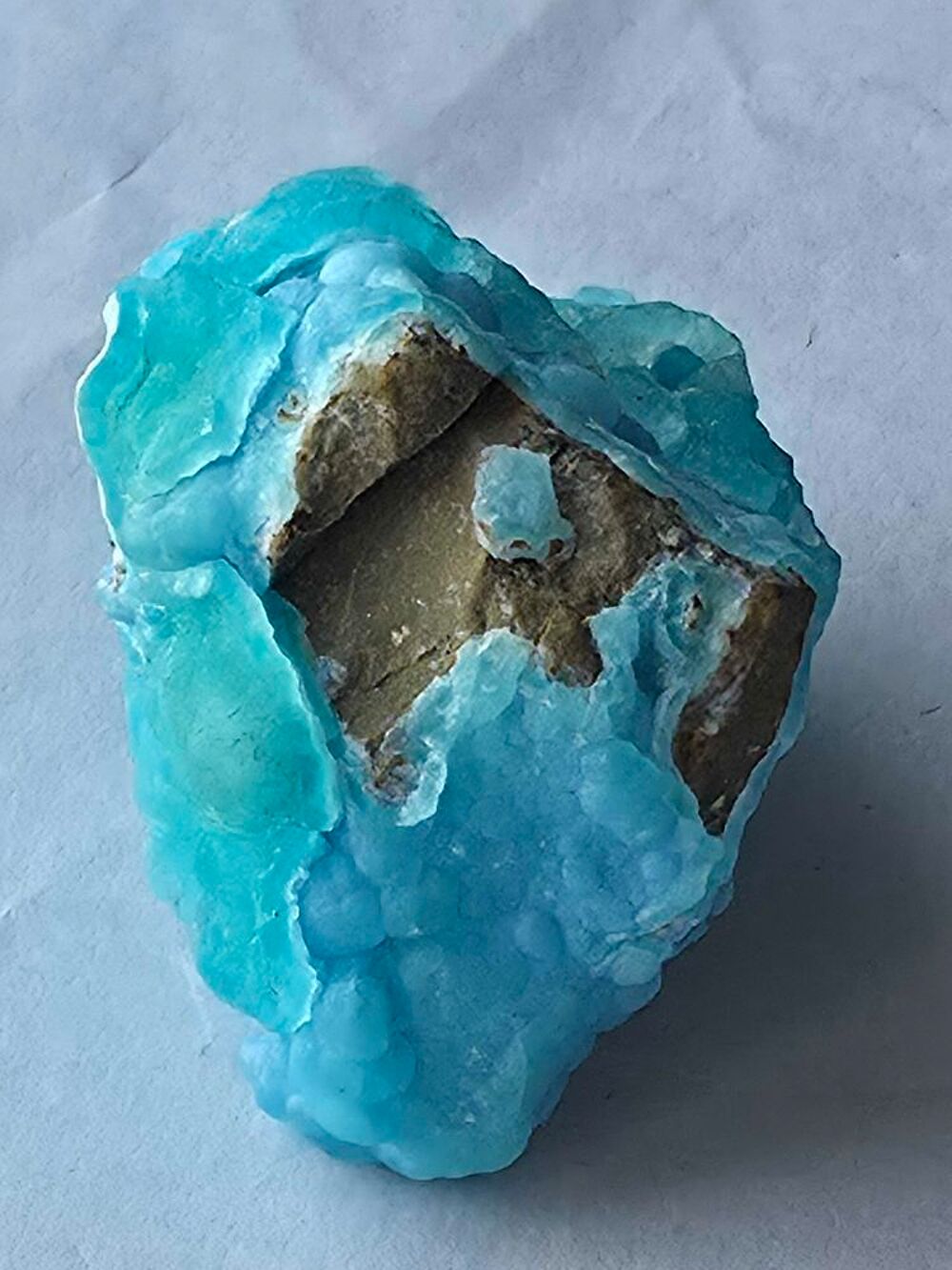 Min&eacute;ral Rare : H&eacute;mimorphite Bleu Turquoise du Katanga RDC 