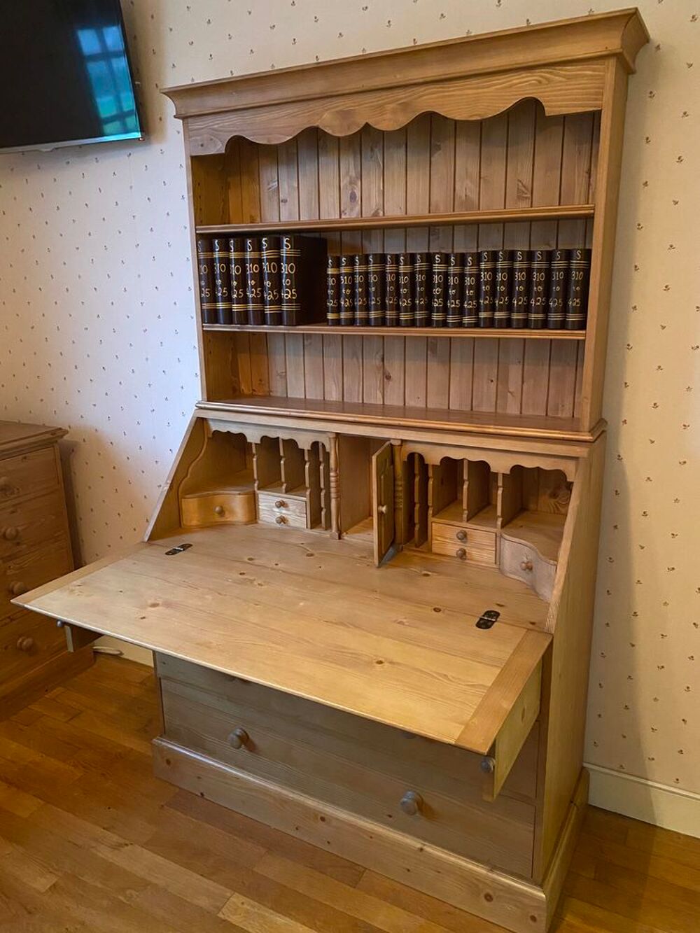 Bureau scriban en pitchpin Meubles