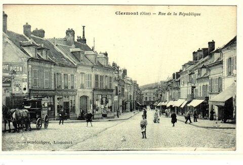 Dt  60 CLERMONT (Oise) Rue de la République  3 Doullens (80)