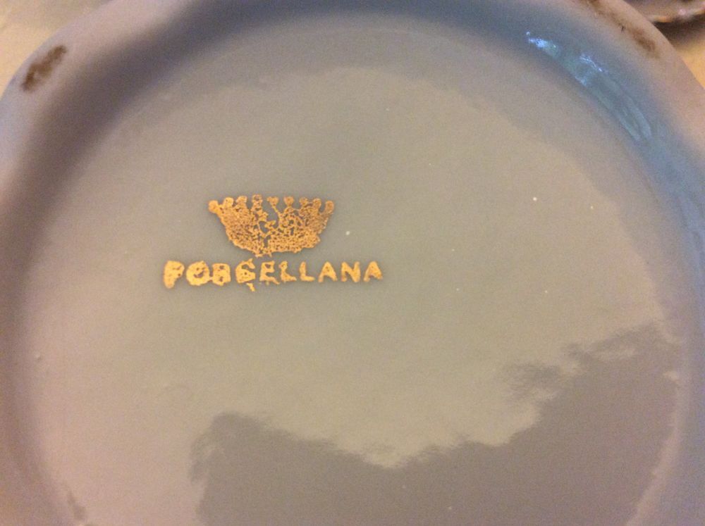 Service &agrave; caf&eacute; porcelaine d'Italie 14 pi&egrave;ces TBE Décoration