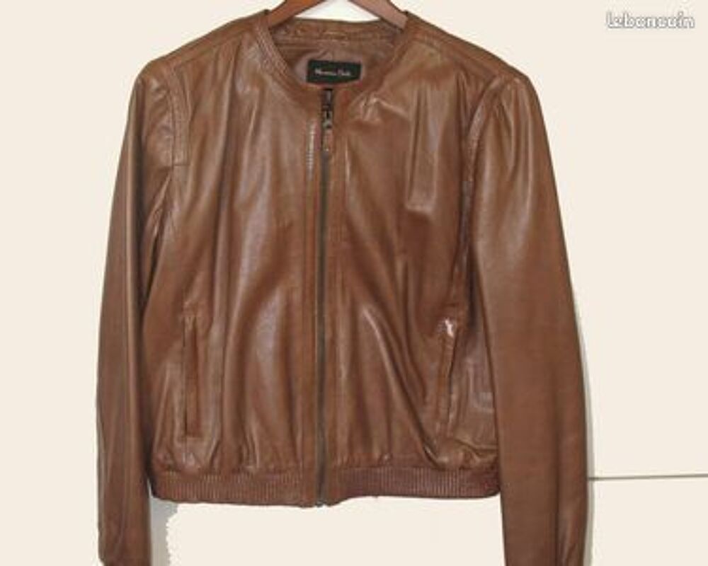 Blouson Massimo Dutti en cuir Vtements