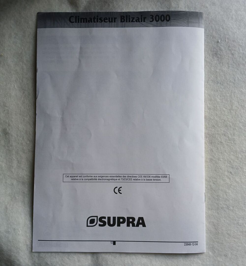 CLIM/CLIMATISEUR SUR ROULETTES/MOBILE CLASSE A Electrom�nager