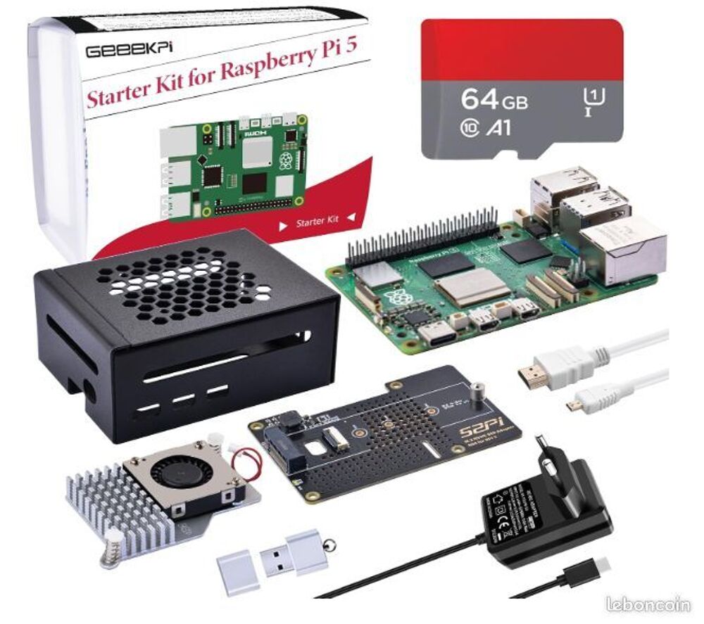Raspberry 5 8 gigas kit r&eacute;tro gaming Consoles et jeux vidos