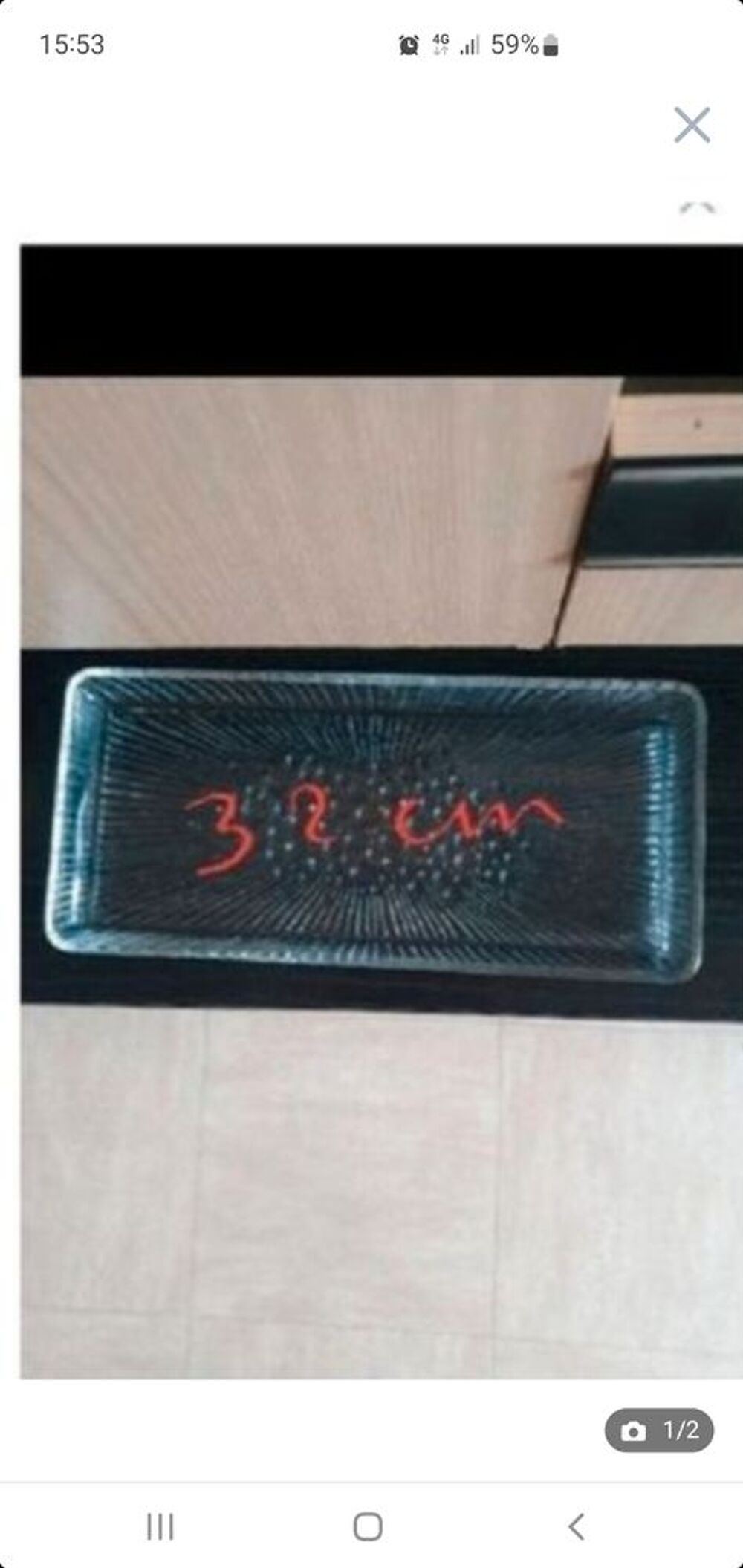 plat &agrave; cake en verre tr&egrave;s bon &eacute;tat Cuisine