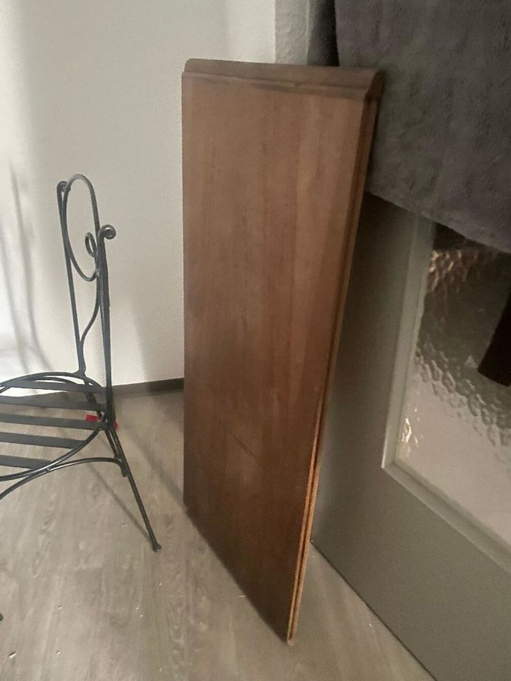 chaises fer forg&eacute; + table bois + rallonges Meubles
