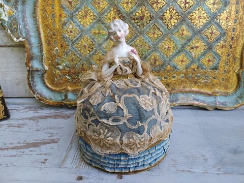 Ancienne Boite Poudre Poupe Porcelaine 80 Loches (37)