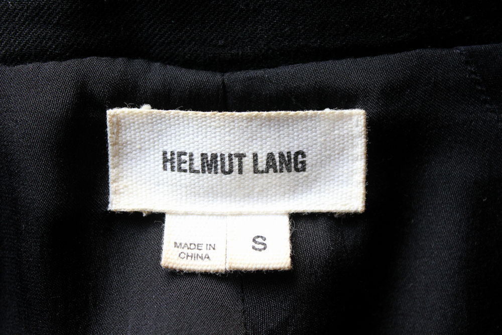 Veste zipp&eacute;e cuir et canvas HELMUT LANG T.S Vêtements