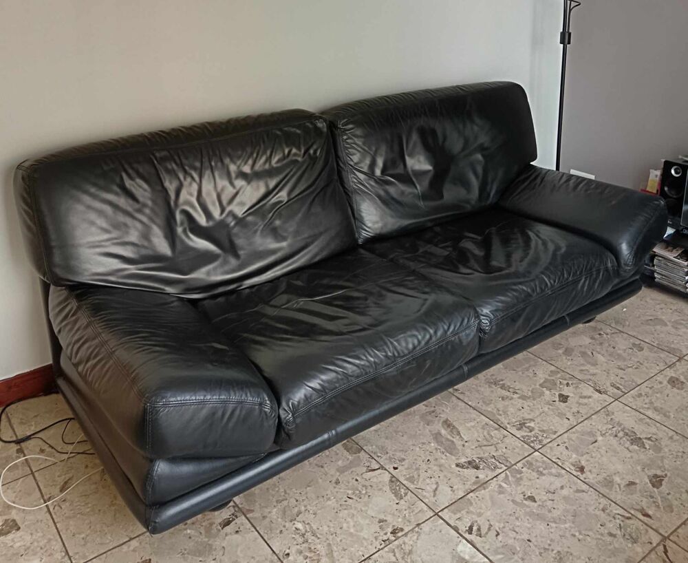 Canap&eacute; 3 places en cuir non convertible Meubles