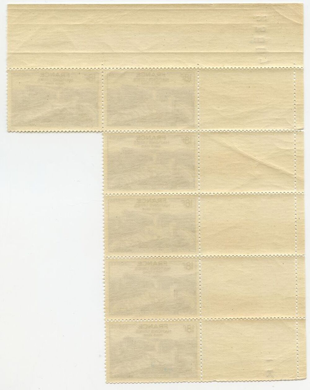 SIX TIMBRES FRANCE 1948 -N&deg; 819** NEUFS BORD DE FEUILLE 