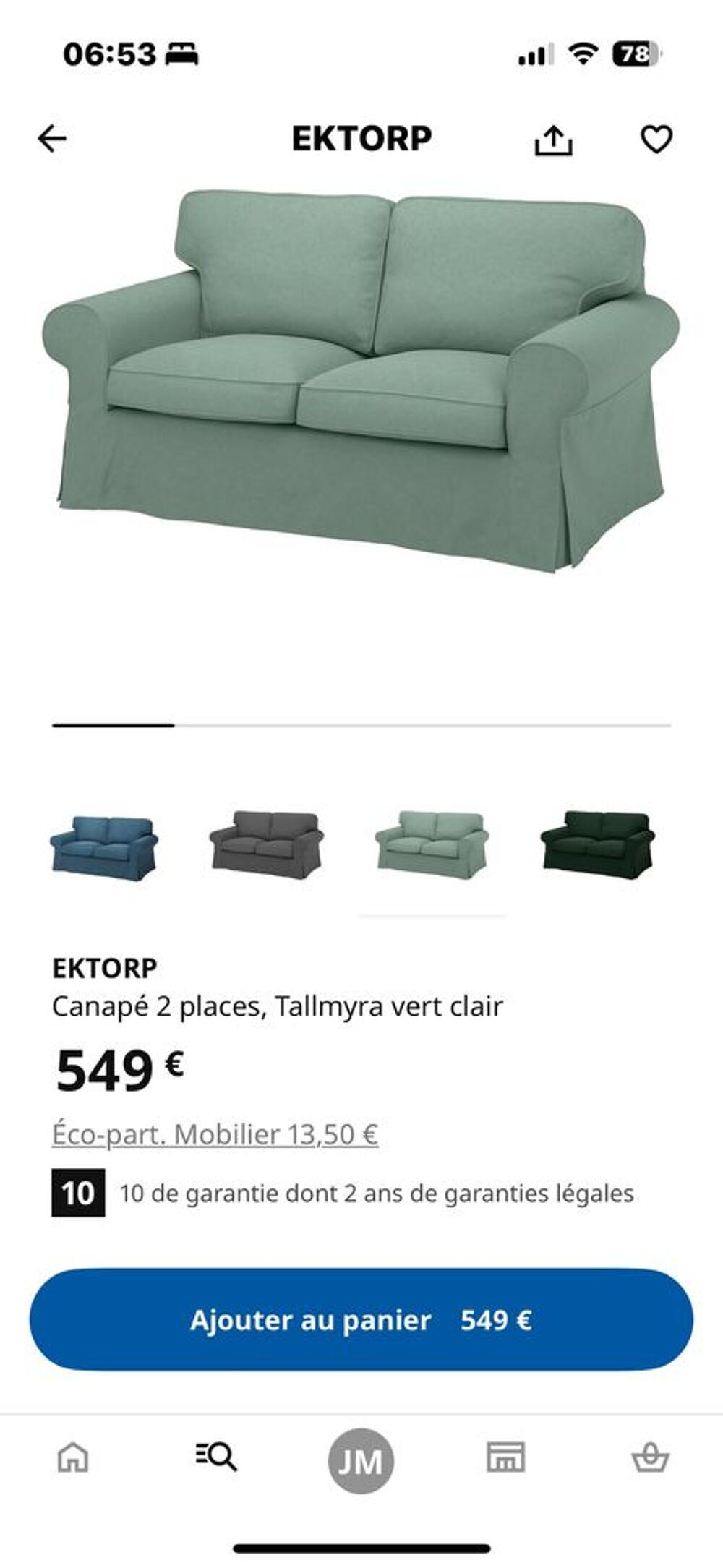 canap&eacute; 2 places IKEA Meubles