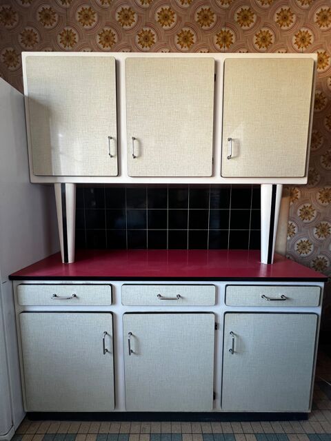 Ancien vaisselier Vintage Formica 500 Vitr (35)