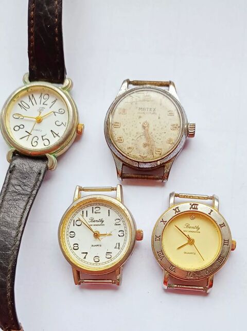 Lot de 4 anciennes montres des annes 50/60 ? fonctionnement 16 Paris 4 (75)