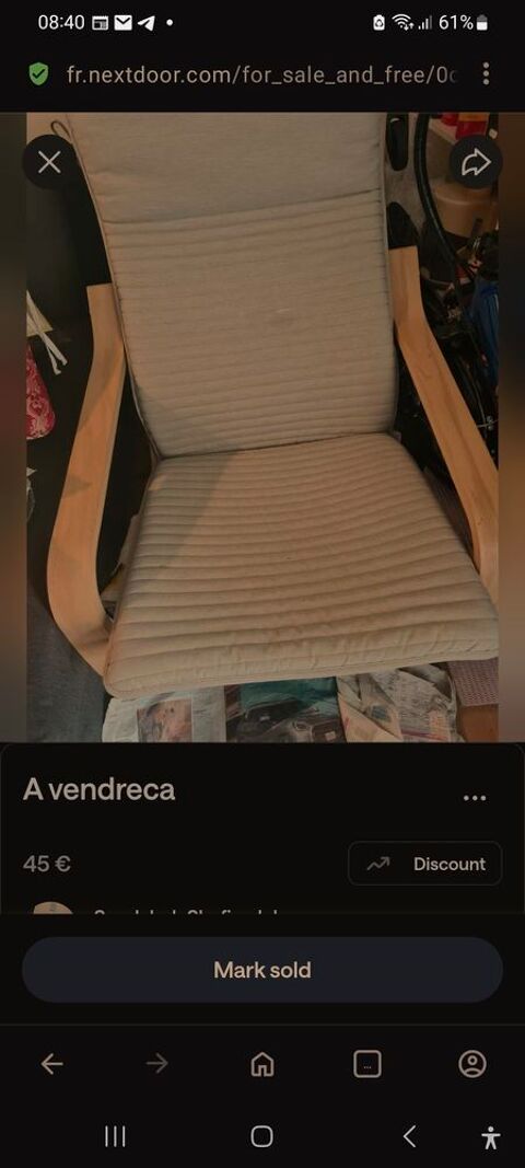 Avendre  meuble  une personne 45 Paris 14 (75)