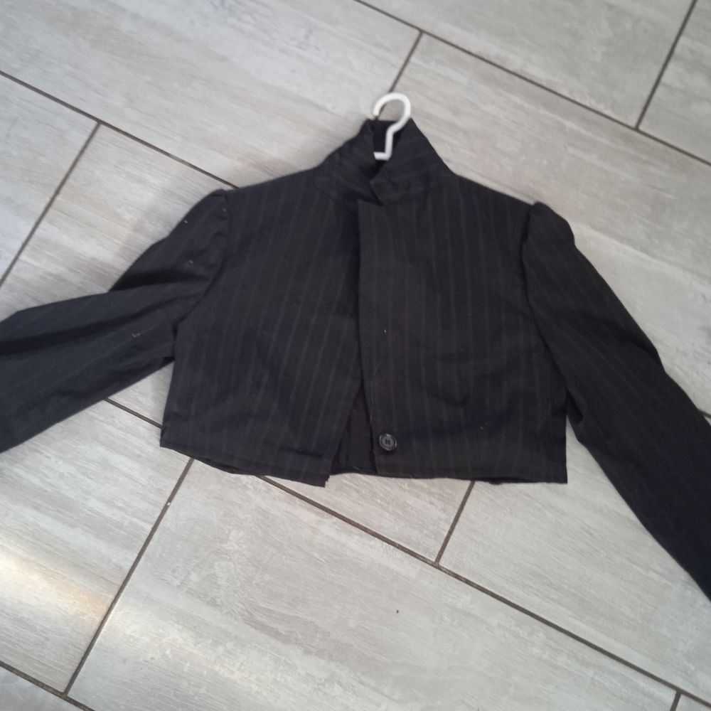 Veste blaser Manoukian T 40 ray&eacute;e gris et noir Vêtements