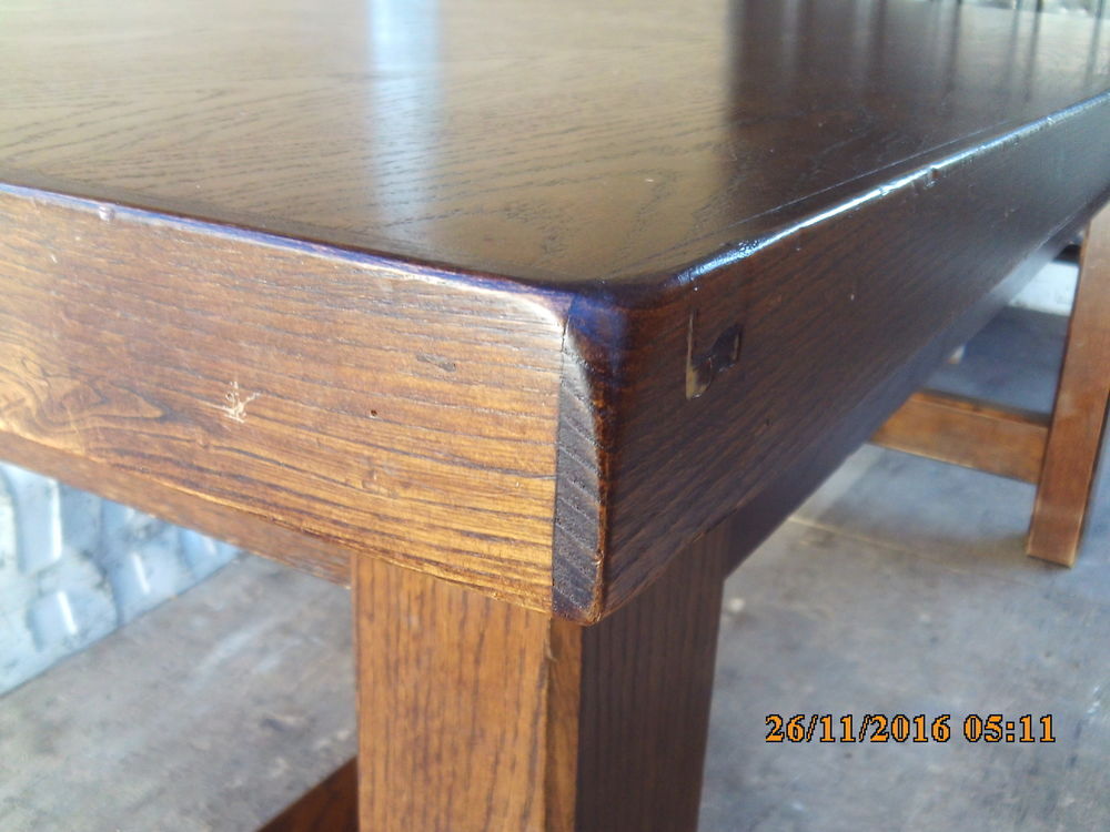 TABLE MONASTERE en CHENE de 180 x 90 plateau 5 cm Meubles