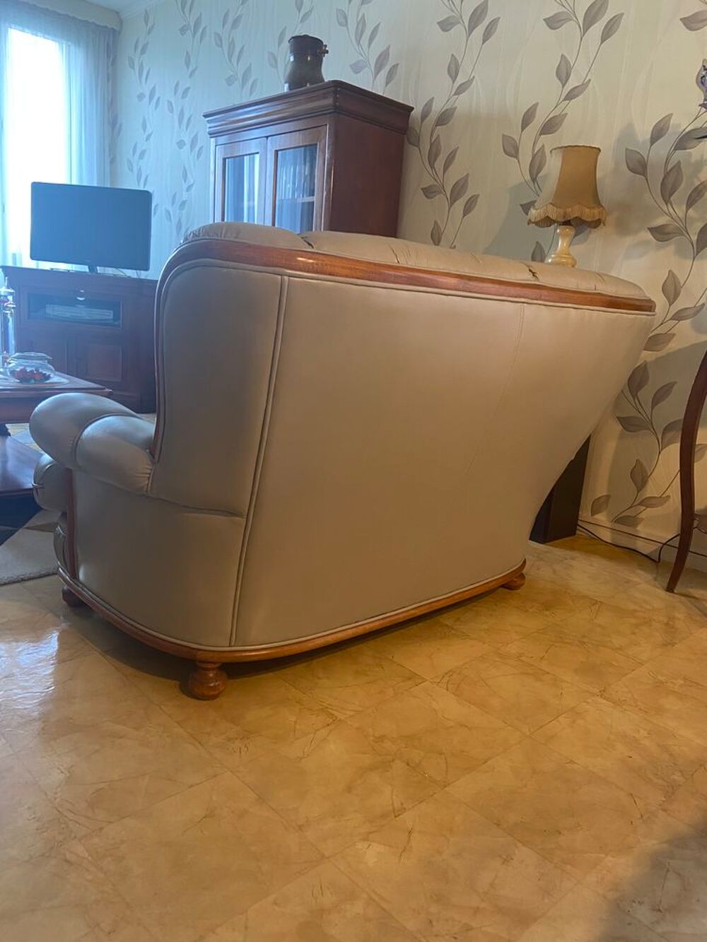 canape cuire beige Meubles
