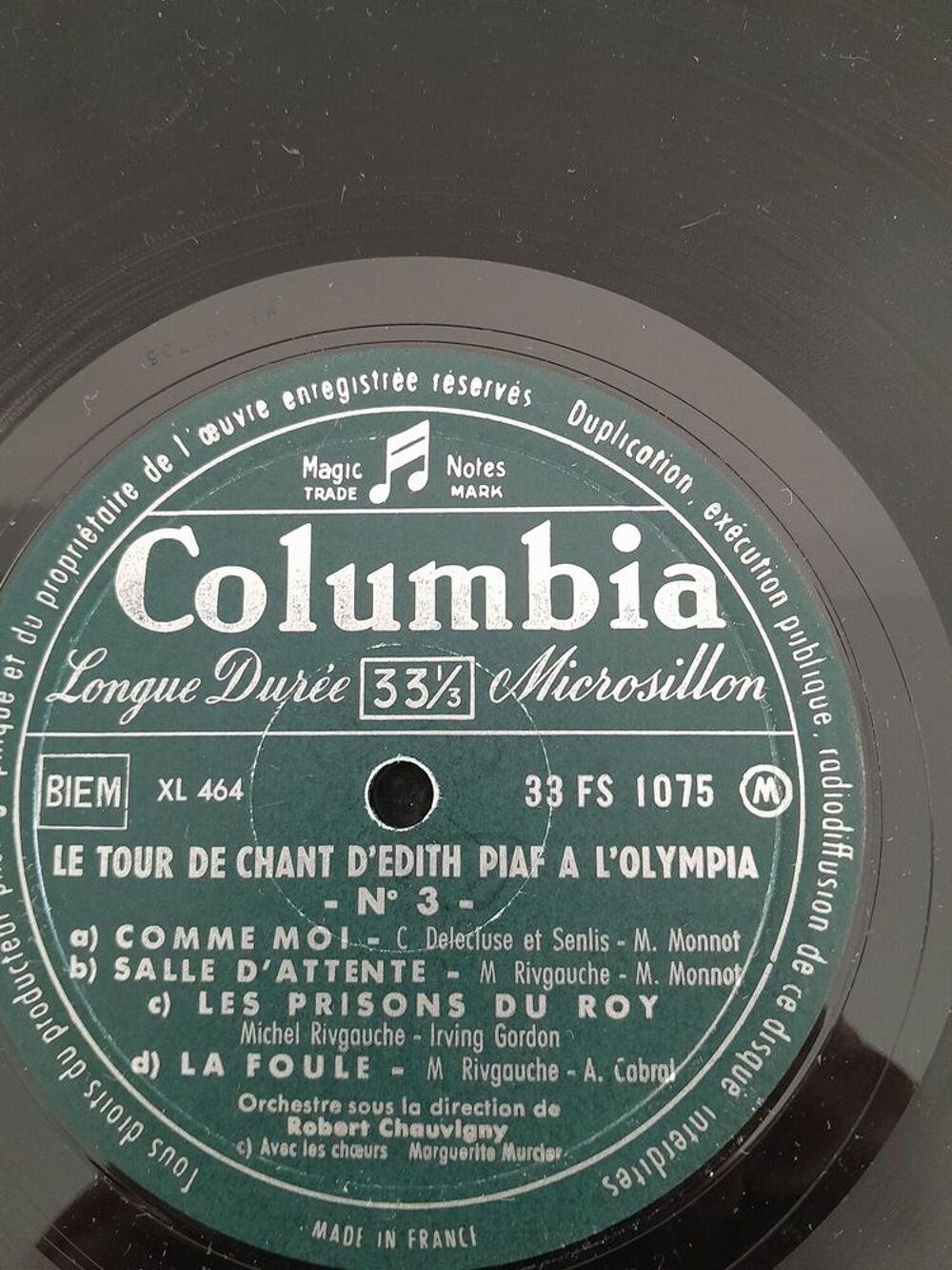 EDITH PIAF VINYLE 33 TOUR TEL / 0627473514 CD et vinyles