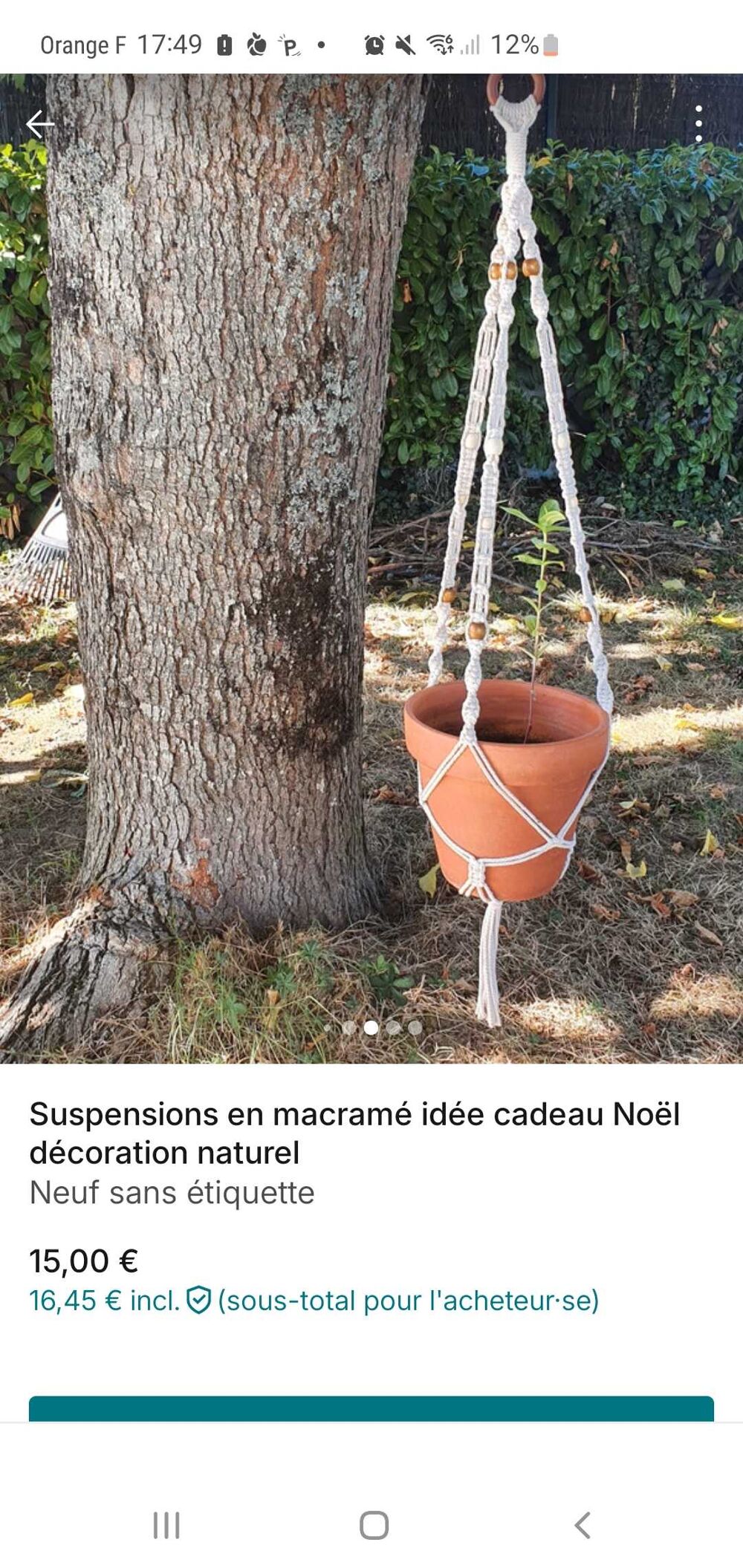 suspensions plantes en macram&eacute; Décoration