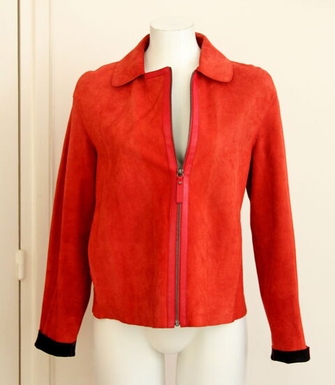 Veste cuir rouge LONGCHAMP T.38 140 Issy-les-Moulineaux (92)