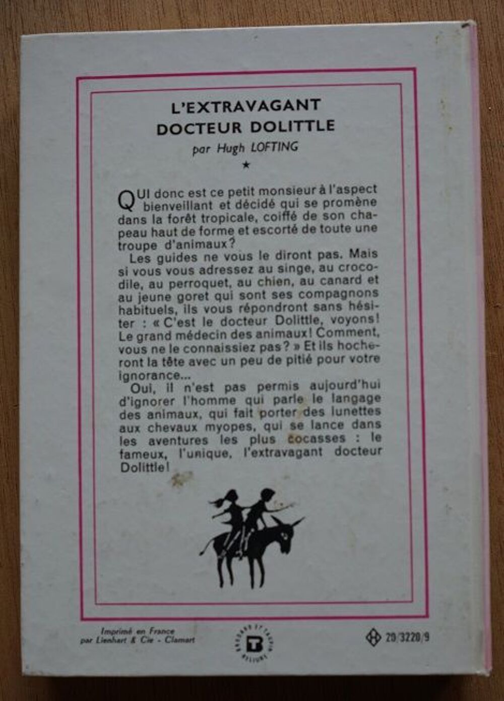 bibliotheque rose - l'extravagant docteur dolittle - 1968 Livres et BD