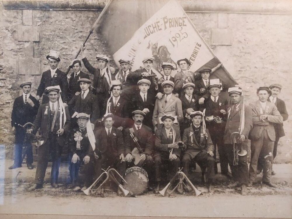 Photographie Encadr&eacute;e Conscrits Luch&eacute;-Pring&eacute; 1925 