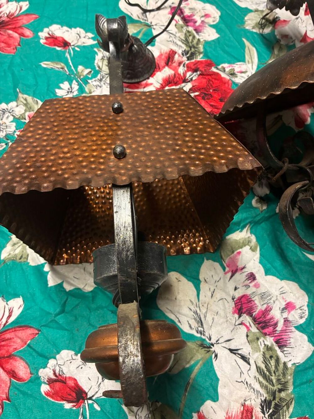 magnifique plafonnier cuivre Décoration