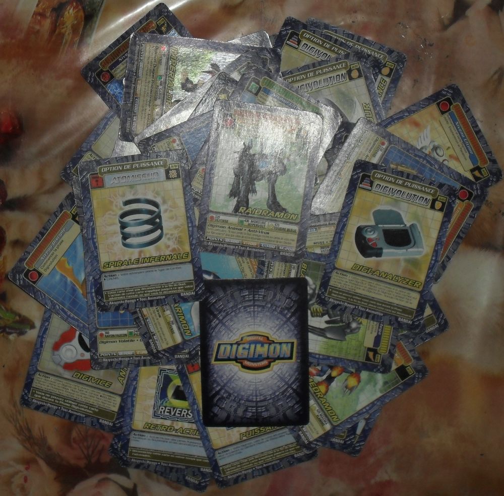 Lot De 42 Cartes Digimon 2&egrave;me &Eacute;dition. 