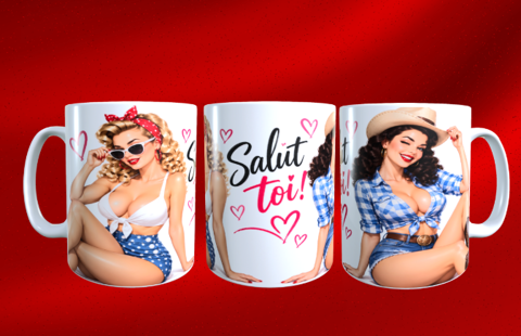 Mug filles sexy, vintage, pin-up, rétro, glamour Saint-Loup-sur-Semouse (70)