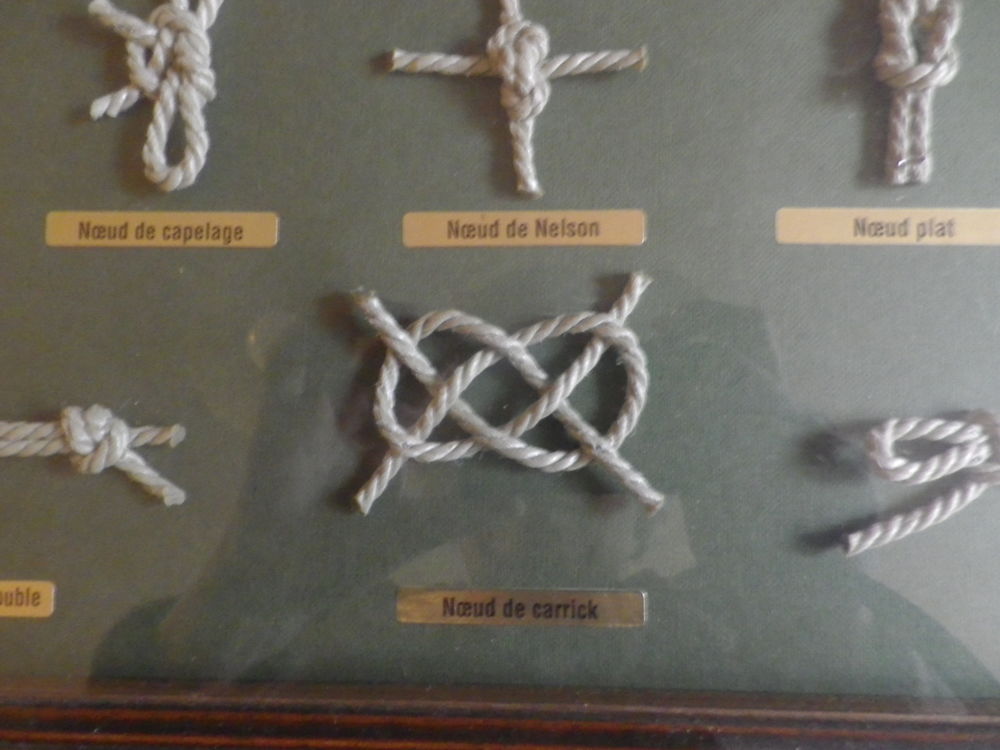 TABLEAU NOEUDS MARINS SOUS VERRE Décoration