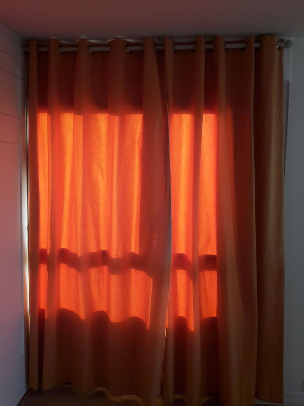 Double rideaux occultants &agrave; oeillets (10 oeillets/rideau) Décoration