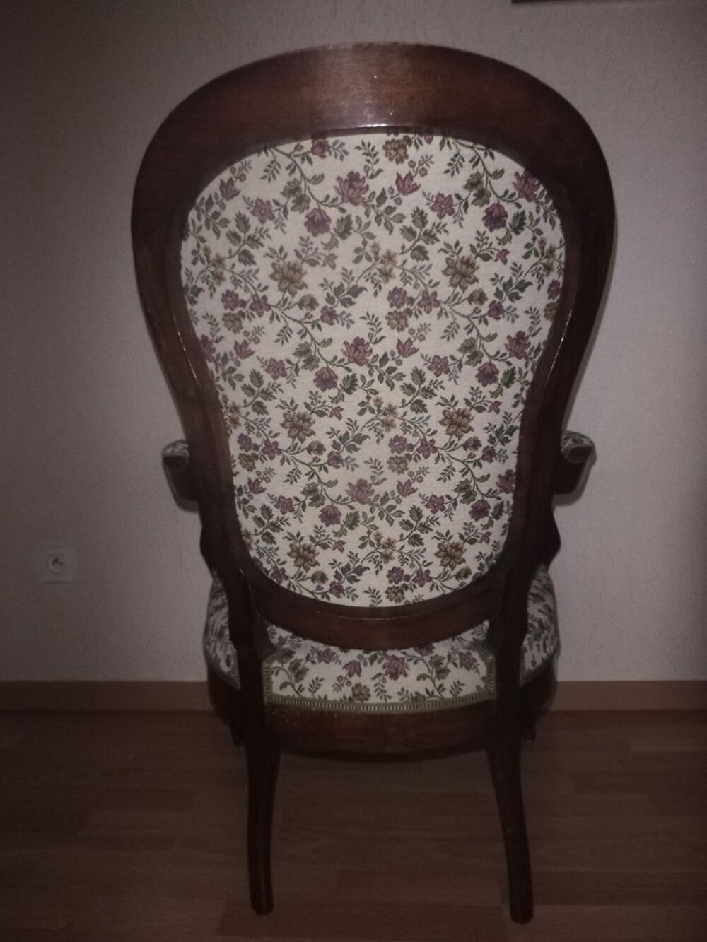 fauteuil style Louis-Philippe refait &agrave; neuf acajou tapisseri Meubles