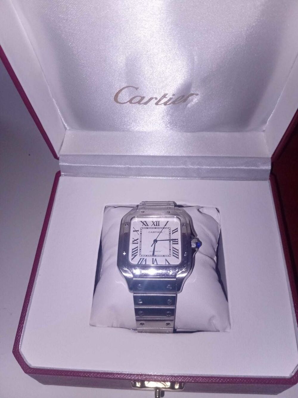 Montre Cartier Santos automatique €" Grand mod&egrave;le Bijoux et montres