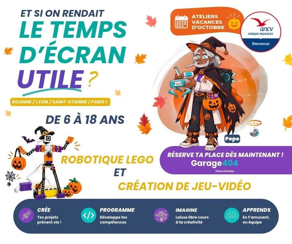 1 bon activit&eacute;s d&eacute;couverte vacances Robotique ou CodeGaming Billetterie