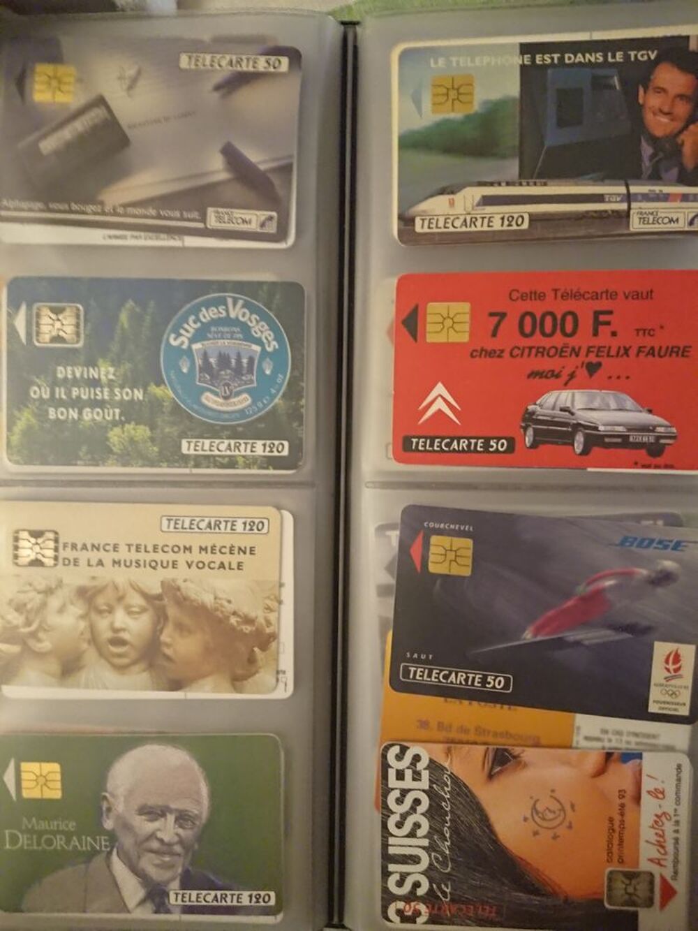 Lot de t&eacute;l&eacute;carte. 
