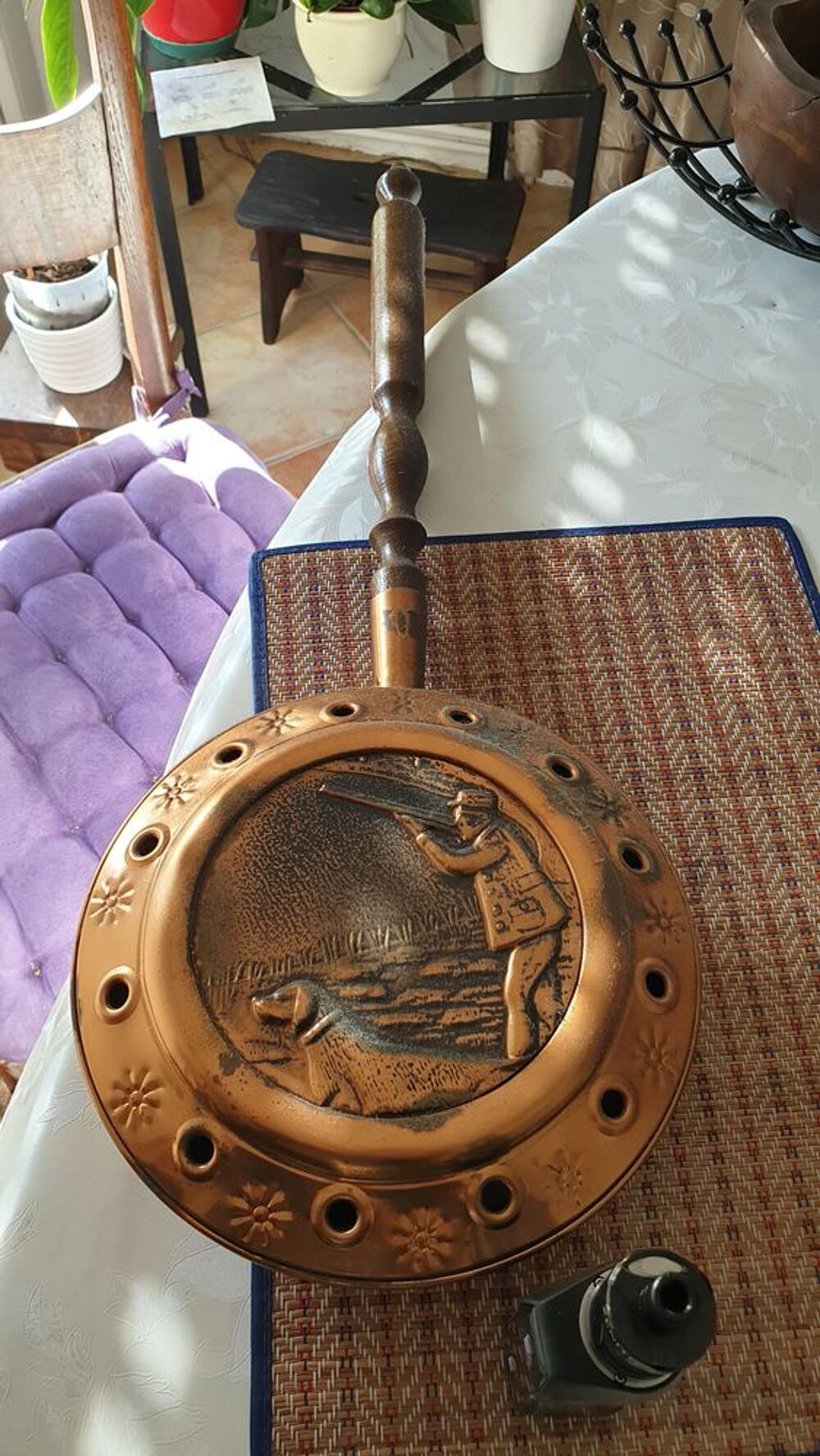 Bassinoire chauffe lit cuivr&eacute;e 35 euros Meubles