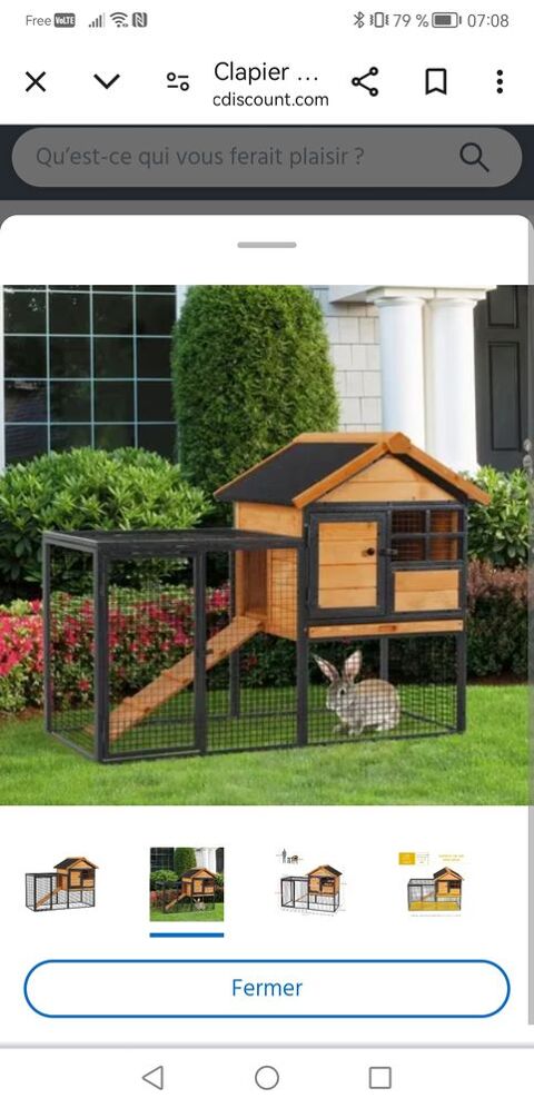 Cage lapin 100 63830 Durtol