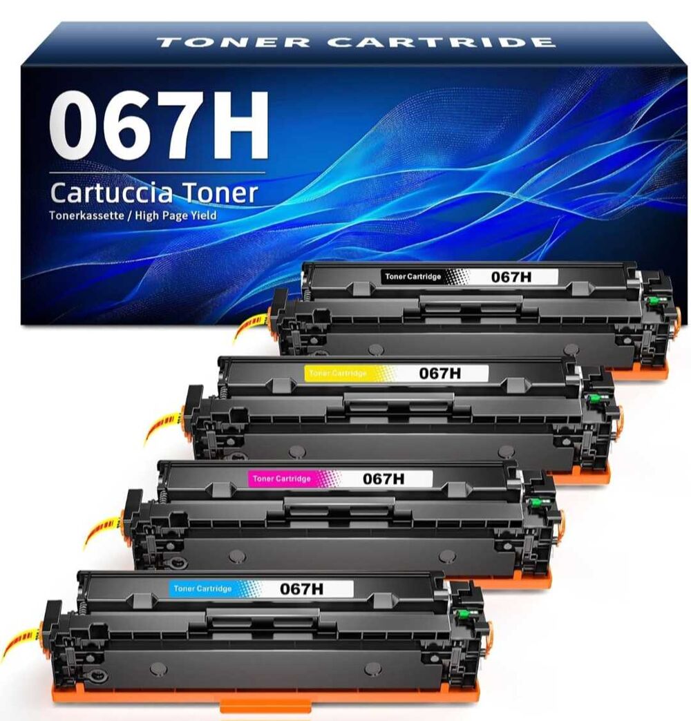 067 067H Toner Cartouche de Compatible pour Canon Canon i-sensys MF657cdw MF655cdw MF651cw LBP631cw LBP633cdw 4 Pack Matériel informatique