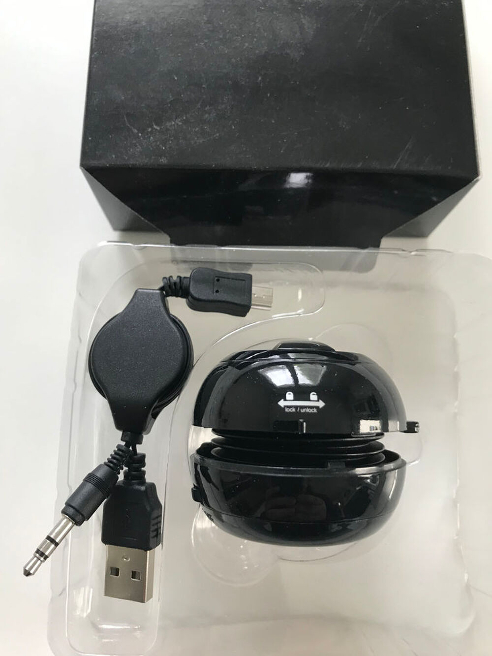 Mini enceinte haut parleur amovible noire Audio et hifi