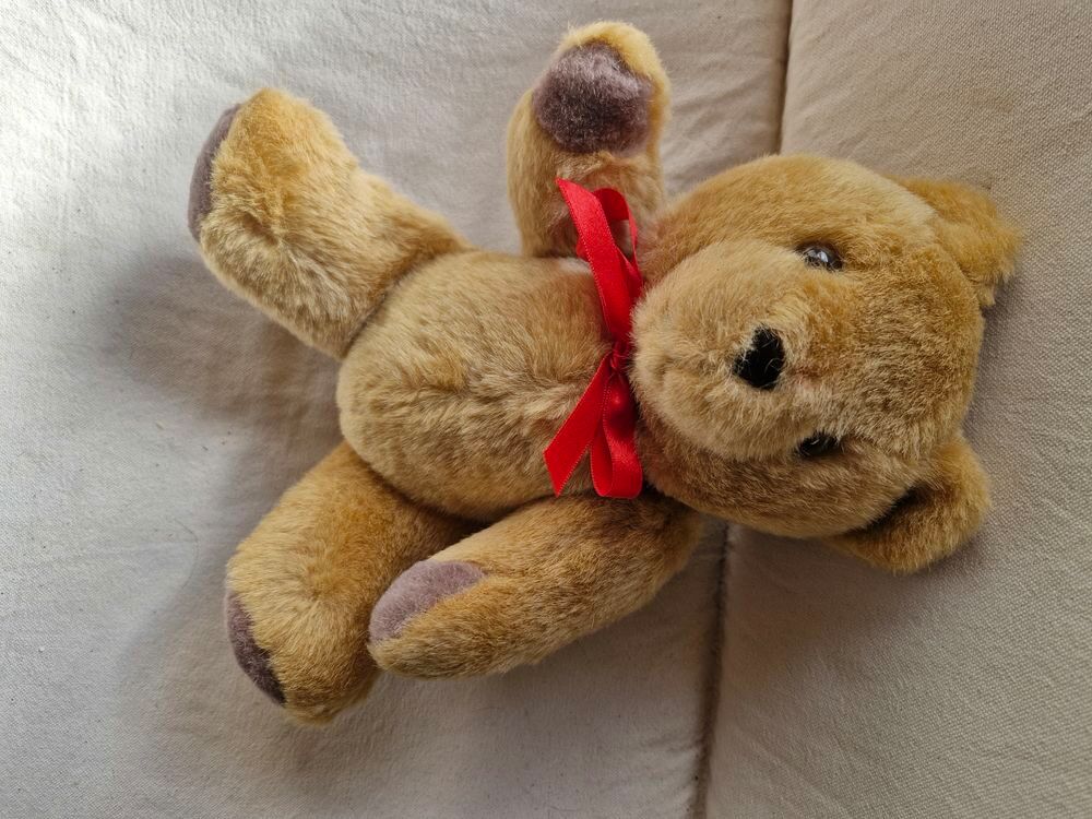 Ours vintage TEDDY BEAR en peluche beige 
