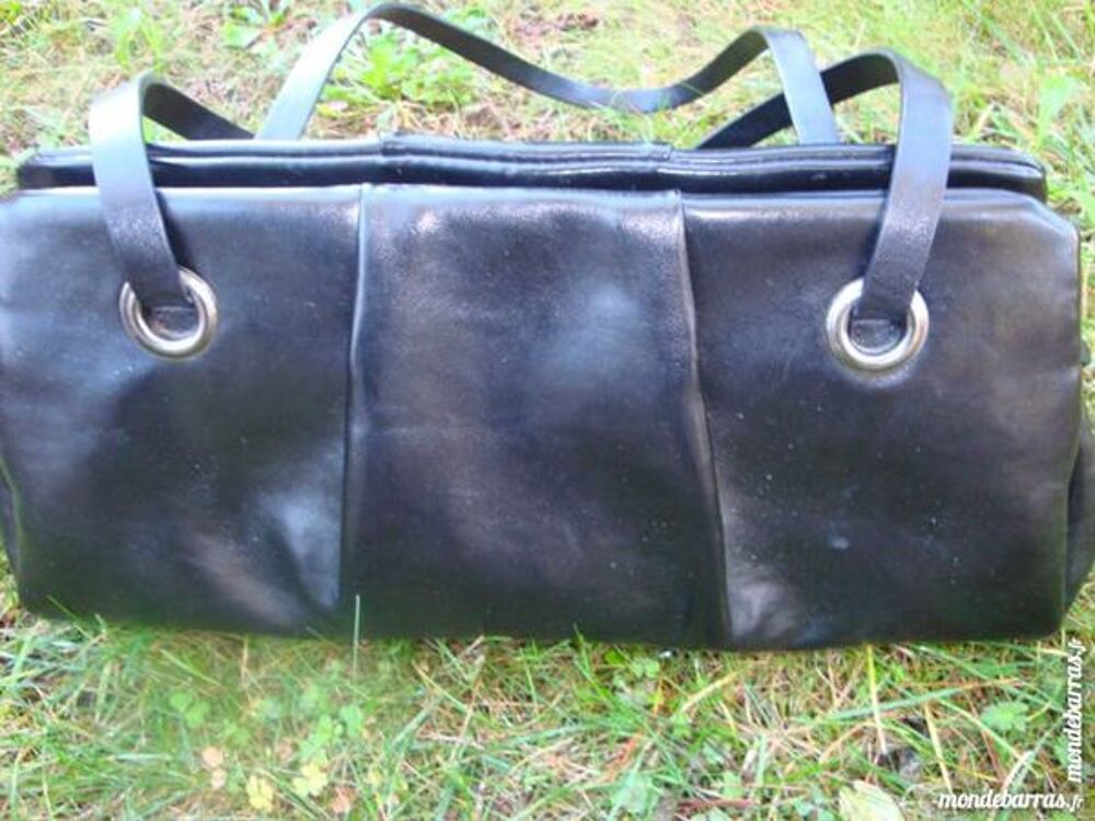 Sac &agrave; main noir Maroquinerie