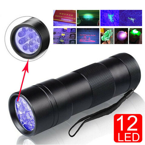 Lampe de poche Lumière noire UV Ultra Violet 12 LED  395nm L 10 Marseille 13 (13)