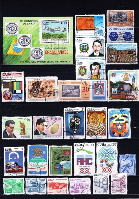 lot de 53 timbres de CUBA 3 Les glisottes-et-Chalaures (33)