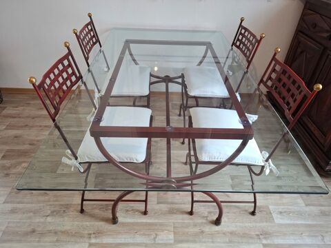 Table � manger en verre avec 4 chaises + 2 fauteuils 200 Griesheim-pr�s-Molsheim (67)