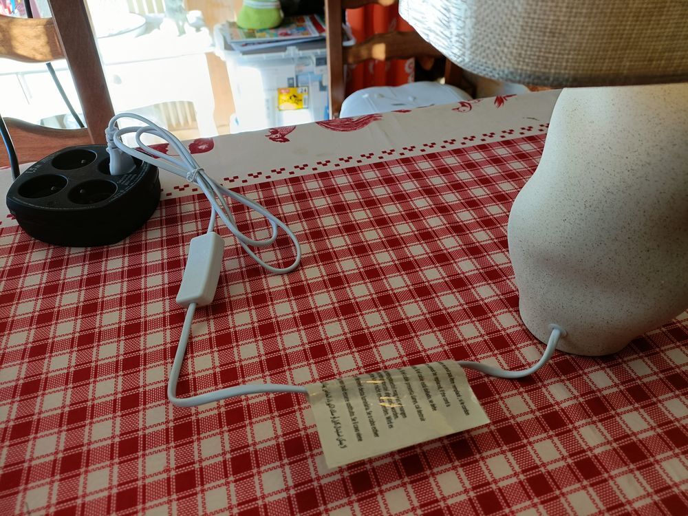 LAMPE A POSER ABAT-JOUR GRISE E14 MAISON DU MONDE Décoration