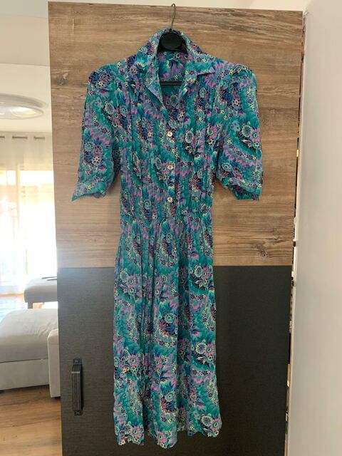 Robe d' été femme vintage motif   Fleurs   6 Saleilles (66)