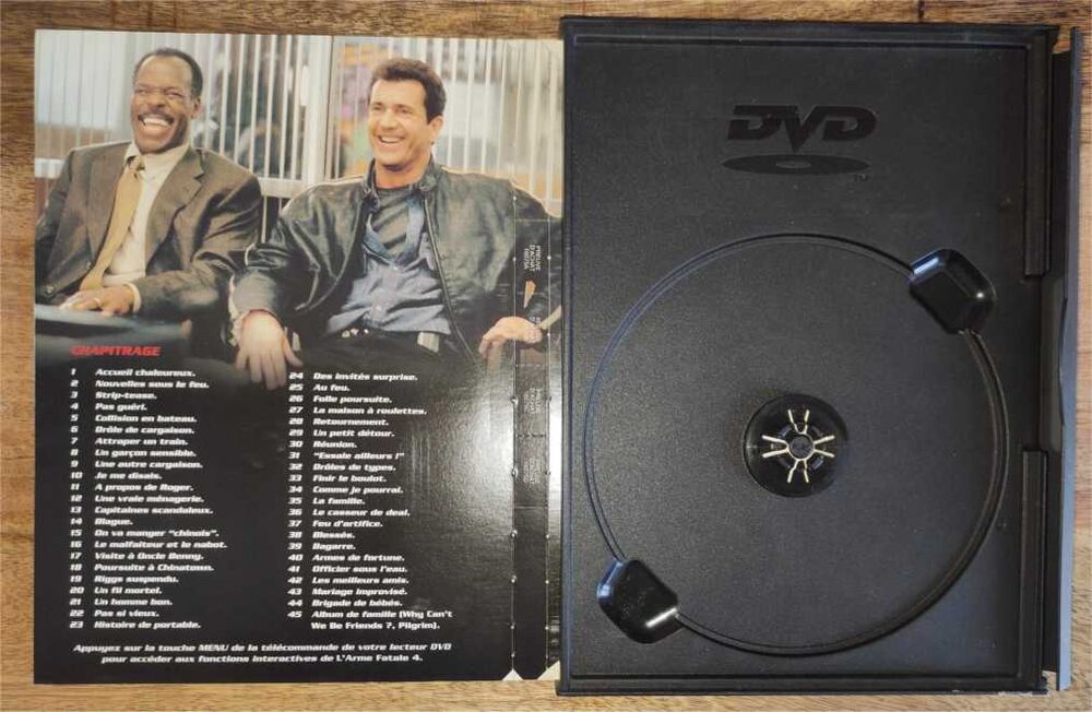 Boitier DVD vide l'arme fatale 4 DVD et blu-ray